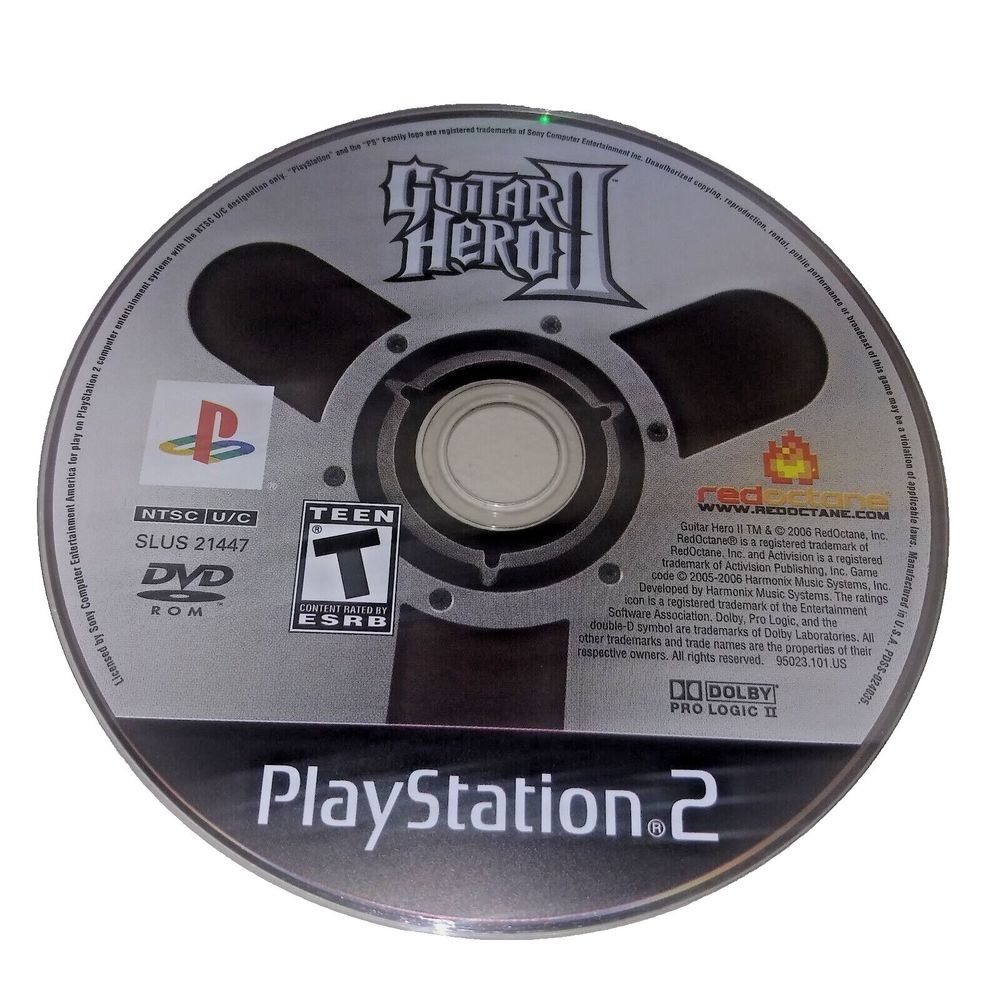 Sony PlayStation 2 PS2 Game Guitar Hero 2 2006 Non Tracking Disc Only Non Tested